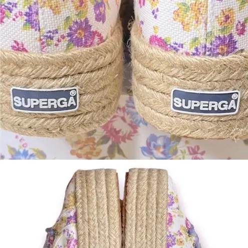 Love Shack Fancy  Superga canvas platform floral sneakers 39.5 9 euc extra laces - Image 3
