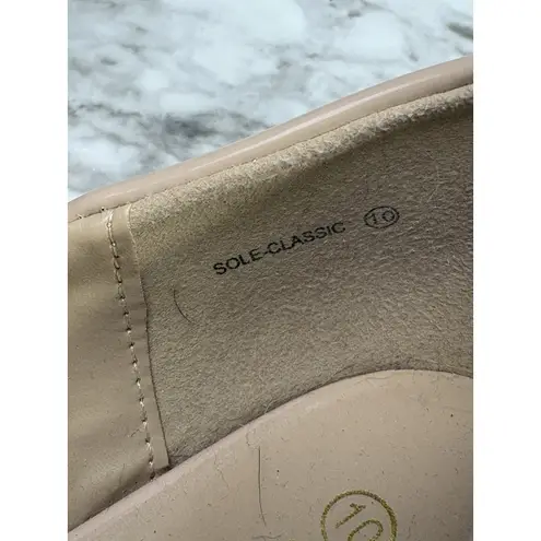 Dream Paris Dream Pairs Nude Patent Ballet Flats Womens Size 10 Slip On Dress Shoe Classic