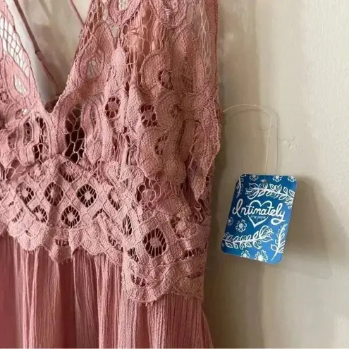 Free People  Adella Boho Slip Dress in Rose XS NWT