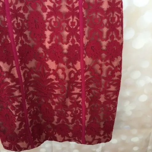 Cynthia Steffe Raspberry Pink Dress Nude Undertone