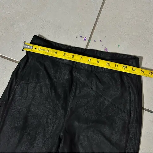 Free People  Womens Faux Suede Leather Leggings Black Size Small