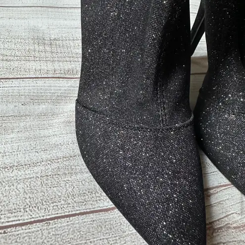 Glitter Black Ankle Boots Size 5.5