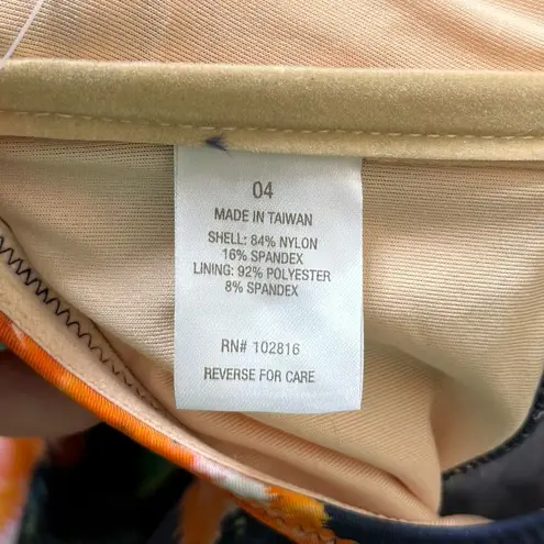 Garnet Hill Swim Dress One Piece Swimsuit Swimdress Floral 4 New