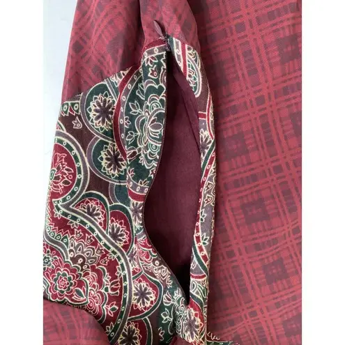 Soft Surroundings Aideen Maxi Dress Sz SP Mixed Print Paisley V-Neck Cottagecore