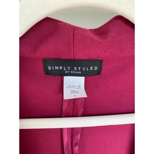 Simply Styled Berry Blazer Feminine Polished Business Professional Autumn Winter Pink Size L