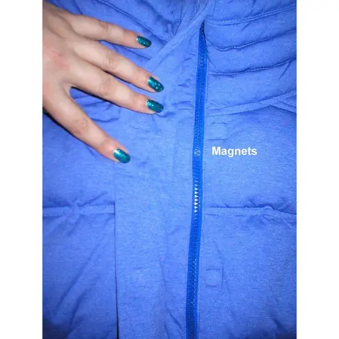 Athleta NWT  $148 Womens Heather Purple Vest Detachable Hood M Warm Puffer Cozy