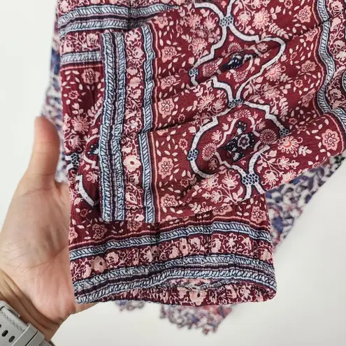 American Eagle  AEO Long Sleeve Floral Romper Shorts Jumpsuit Viscose Size L