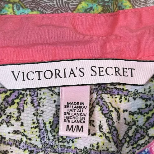 Victoria's Secret  Button Up Blouse Top Pajama Vintage Size Medium EUC #0597-OC