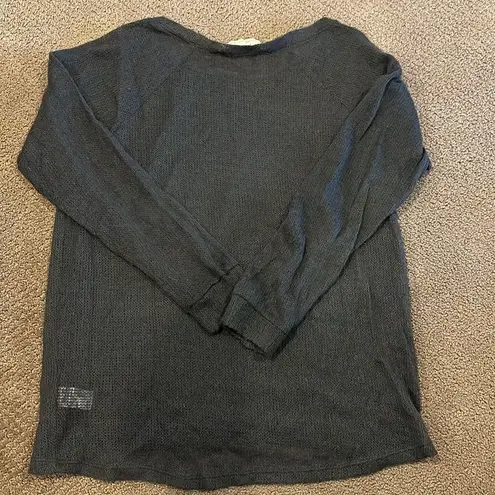 Vintage Havana Women’s Brown Sweater with Gold Heart & Grommets Size L