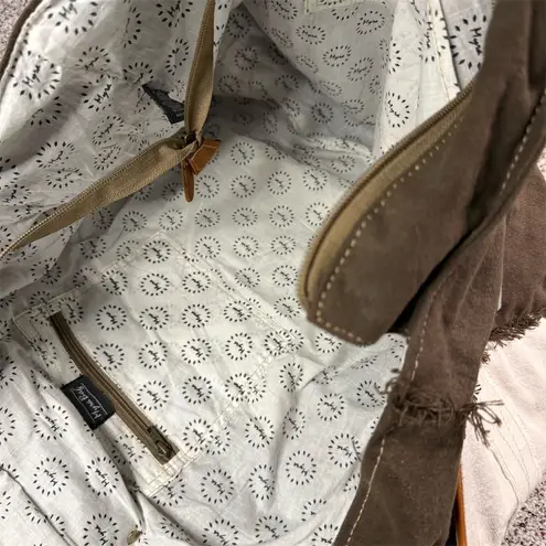 Myra Bag Women's Brown & Cream Weekender Tote with Leather Handles