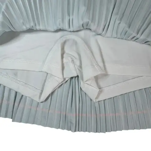 K-Swiss Pleated Tennis Skort White Aqua Ombre Athletic Skirt Shorts Size M NWT