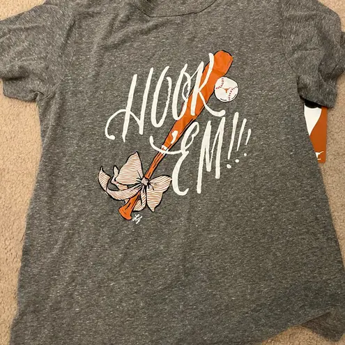 Gray women’s Texas longhorns Baseball Graphic T - Image 1
