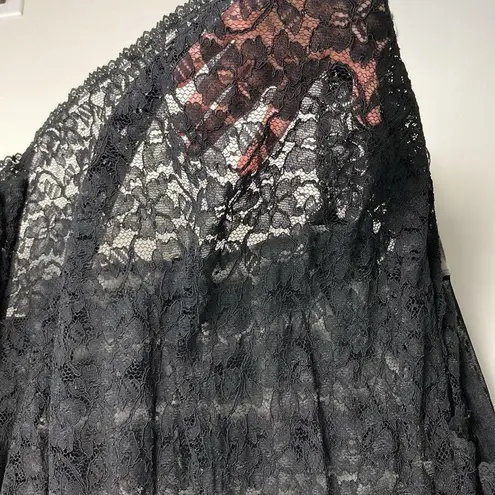 Divine Heritage Revolve Lace Button Front Plaid Shirt Gothcore Ruffles Medium Gray