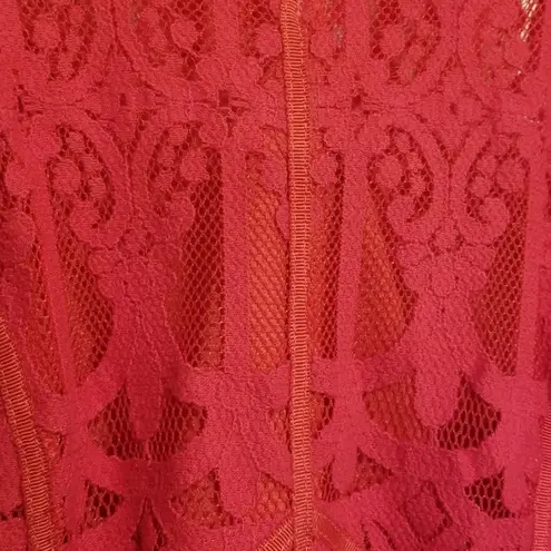 Adelyn Rae 💕💕 Coral Lace Fit & Flare Mini Dress