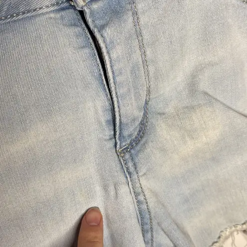 Arizona Jeans Arizona distressed mini shorts with lace under pocket design size 11