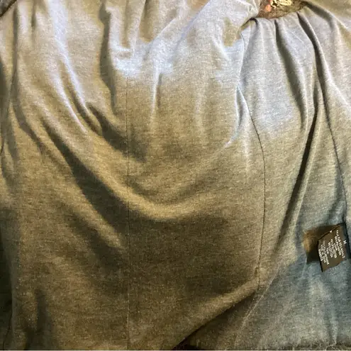 REVUE WOMEN’S GREY/BROWN FAUX FUR LINED V NECK VEST w/POCKETS SIZE MEDIUM Gray