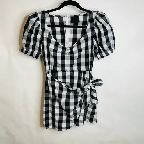 Nightwalker Black White Checker Dress Sz Small