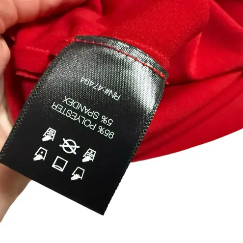 Norma Kamali Drop Shoulder Asymmetric Sleeveless Red Top Size XS