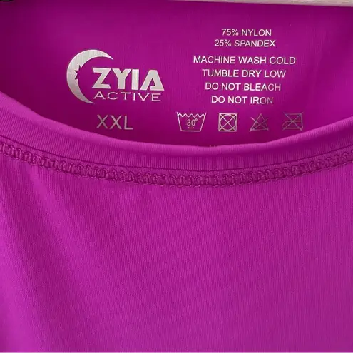 Zyia NWT Summer Purple Split Back Panel Mesh Tank XXL