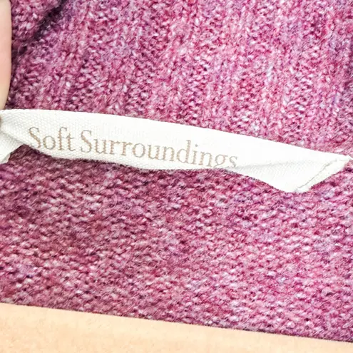 Soft Surroundings Womens Sweater Size M Pink Seastar Colorblock Cozy Oversized
