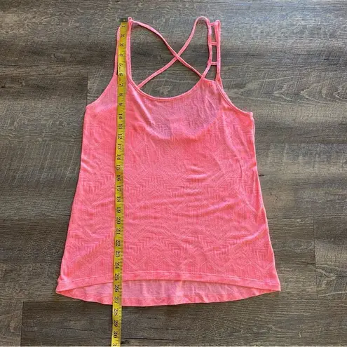PINK - Victoria's Secret Victoria’s Secret PINK Tank Top Strappy Neon Oversized Small Burnout