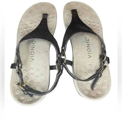 Vionic Kirra Metallic Bronze Thong Sandal Size 7
