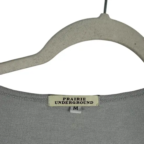 Prairie Underground Airstream Tunic Top Grey Pockets Organic Cotton Women Medium Gray