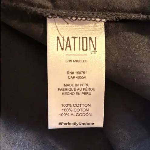 Nation Ltd Tenley Black Puff Sleeve Asymmetrical Ruffle Tiered Mini Dress~S🧡