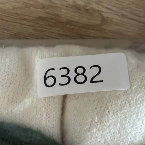 Peace Love World Peace Love World Sweater Happy Color Block Pullover Affirmation Green White XS