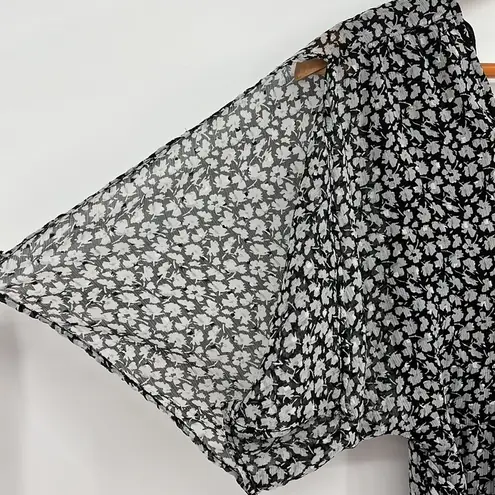 ALLSAINTS Ivey Scatter Dress Black and White Floral Size 6