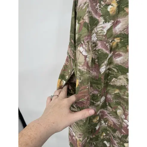 Columbia  Floral Outdoor Mini Dress‎ Women XL Green Artsy Hiking Camping Outdoor
