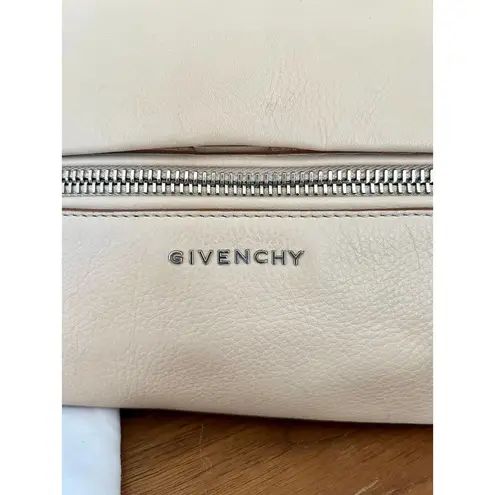 Givenchy  Adjustable Straps Leather Pandora Pure Flap Satchel Bag Beige Women's