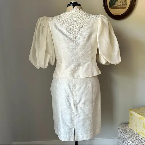 Vintage 1980s silky skirt set