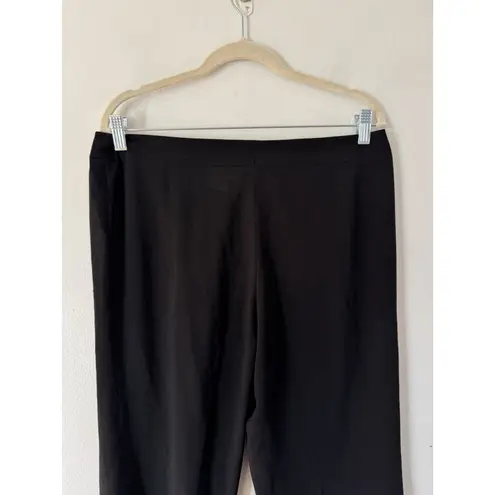 Akris Punto Black Wool Semi Sheer Straight Leg Pleated Pants Women’s Size 10