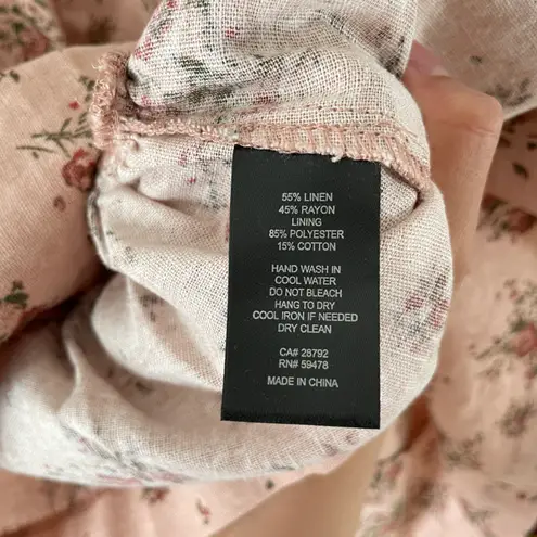 House of Harlow NWT Pink Floral Linen Mini Dress