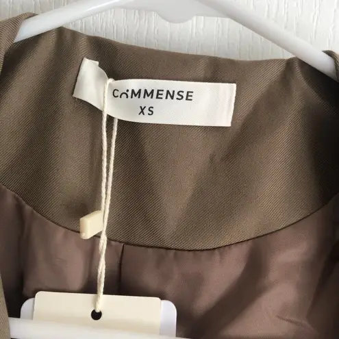 Commense Women's Blazer Jacket Two Button Front Pockets Brown Size XS NWT