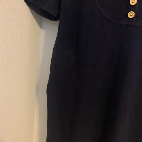 Juicy Couture  | Navy Knit Dress Small Gold Buttons