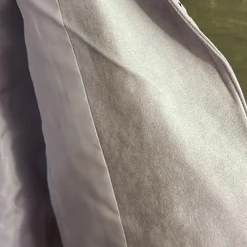 Alfred Dunner Women's Size 8 Open Front Blazer Purple Lilac Faux Suede