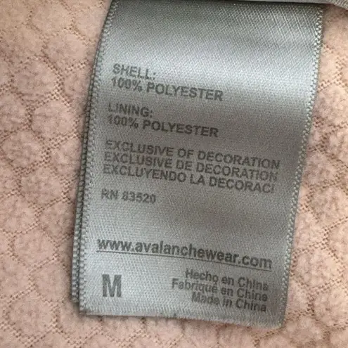 Avalanche Softshell Full Zip Jacket Medium Fleece Lined Pale Pink Zipped Pockets