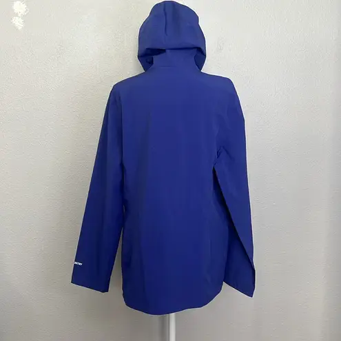 Free Country Royal Blue Hooded Rain Jacket Size Large