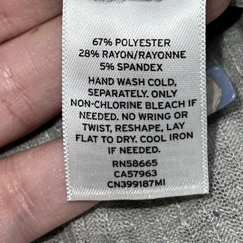 Caslon Women's XS Heathered Gray Cardigan Button Tie Long Sleeve Sweater Shirt