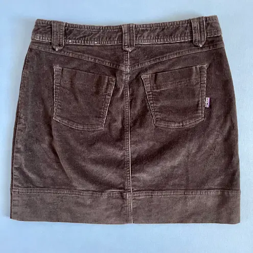 Patagonia Corduroy Charcoal Gray Organic Cotton Mini Skirt