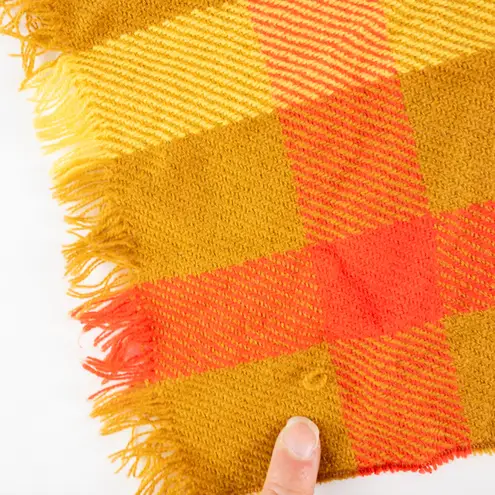 Handmade Brown Yellow Red Woven Tassel Scarf Unisex Mens Womens One Size