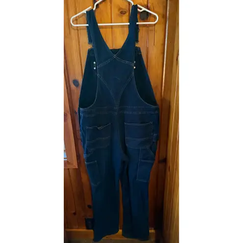 Carhartt  Denim Overalls Womens L Relaxed Fit Workwear Utility Bib Blue Jeans