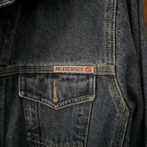 No Excuses Vintage y2k Dungaree Blue Jean jacket in Great Condition Size L