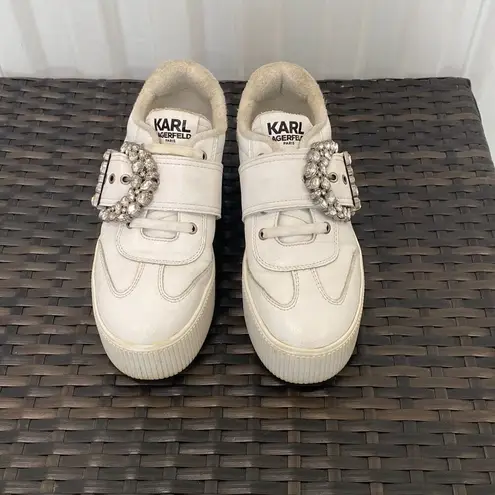 Karl Lagerfeld Karl Lagerfield, Paris, buckle retro platform sneakers