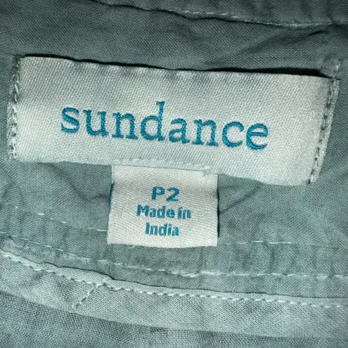 Sundance Everyday Eyelet Pants Embroidered Cropped Mint Green Size 2 Petite
