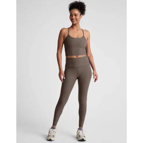 Beyond Yoga Caught in the Midi High Waist Leggings in Soft Umber Size X-Small