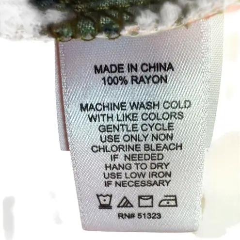 CeCe Orange Floral Short-Sleeve Babydoll Dress Sz L