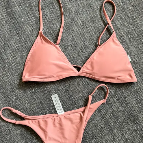 Brown triangle bikini set Size M